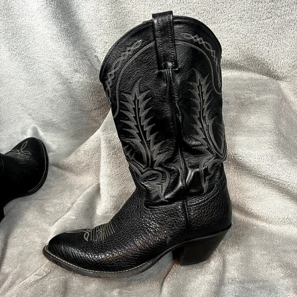 Vintage Tony Lama Mens 7.5ee Stallion Boot Style Leather Embroidered Made in USA main image 7